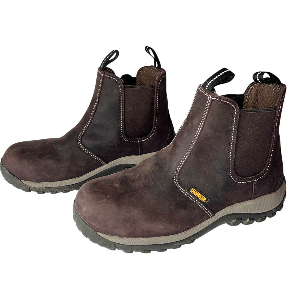 Dewalt Radial Safety Dealer Size 8 Steel Toed‎ Leather Slipon Industrial Boots